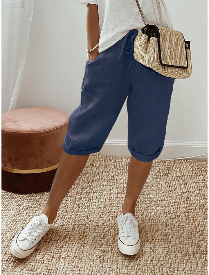 Livia Navy | Capri kalhoty