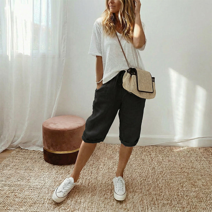 Livia Noir | Capri kalhoty